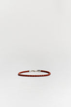 Woven Leather Bracelet in Red
